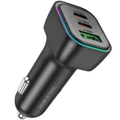АЗУ Borofone BZ28C Trophie PD60W+QC3.0 (1USB-A/2C) Black