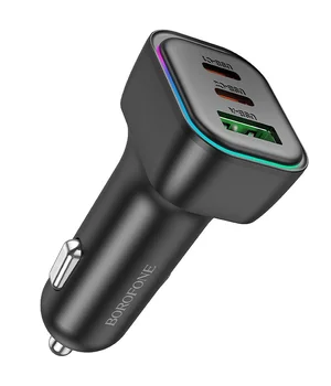 АЗУ Borofone BZ28C Trophie PD60W+QC3.0 (1USB-A/2C) Black