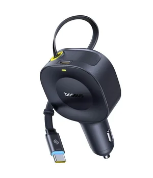 АЗУ Baseus PrimeTrip VR2 30W with retractable cable (2USB-C) (C0206401) Cosmic Black