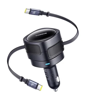 АЗУ Baseus Enjoyment Max PD60W with retractable cable (2USB-C) (C00035507121) Cosmic Black АЗУ Baseus Enjoyment Max PD60W with retractable cable (2USB-C) (C00035507121) Cosmic Black