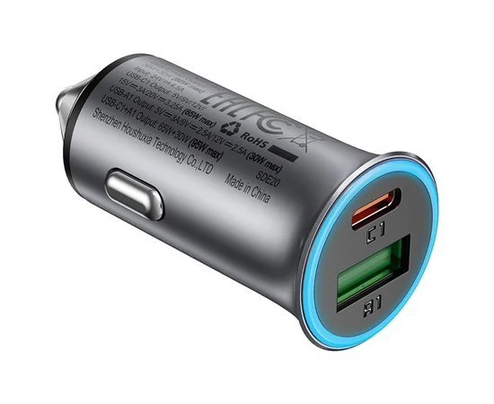 АЗУ Acefast B16 PD65W+QC3.0 total 95W (1USB-A/1C) Gray