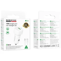 АЗУ Borofone BZ34 Cloud QC3.0 (1USB-A) + кабель USB to Type-C White