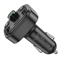 АЗУ FM модулятор Hoco DE5 PD20W+QC3.0 (2USB-A/1C) Black