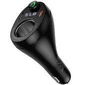 АЗУ FM модулятор Hoco E88 Star cigarette lighter 35W (2USB-C) Black