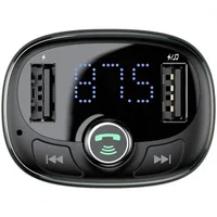 АЗУ FM модулятор Baseus S-09 Overseas Edition 3.4A (2USB-A) (CCMT000301) Black
