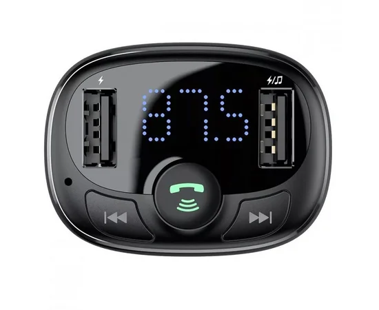 АЗУ FM модулятор Baseus S-09A 10W (2USB-A) (CCMT) Black