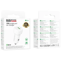 АЗУ Borofone BZ34 Cloud QC3.0 18W (1USB-A) White