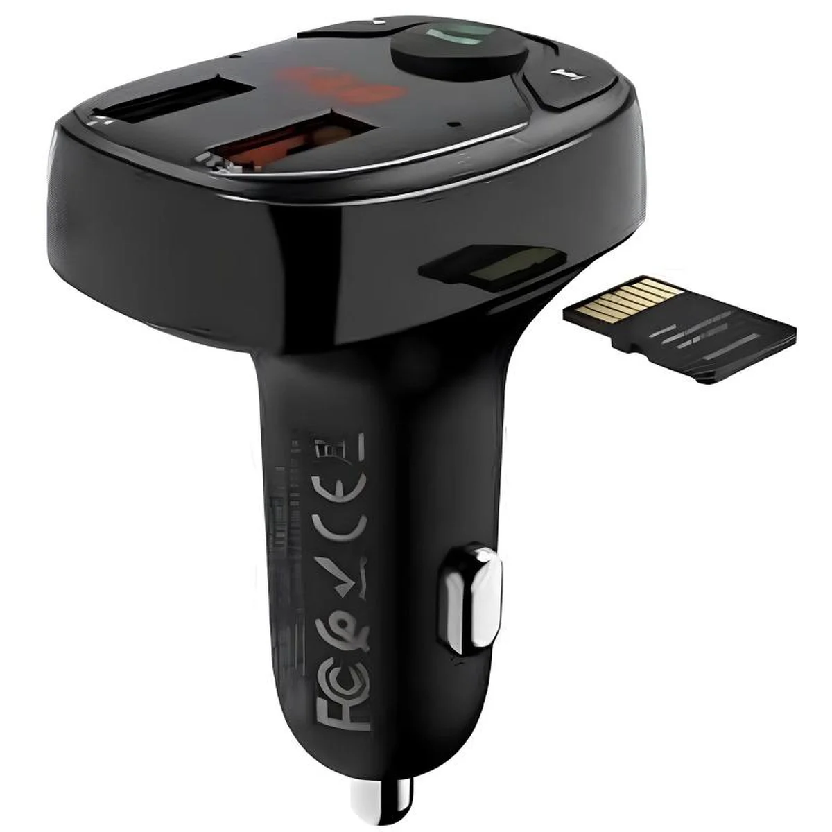 АЗУ FM модулятор Hoco DE35 Max 18W (2USB-A) Black