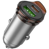 АЗУ Hoco NZ16A Rigorous 43W (1USB-A/1C) Metal grey