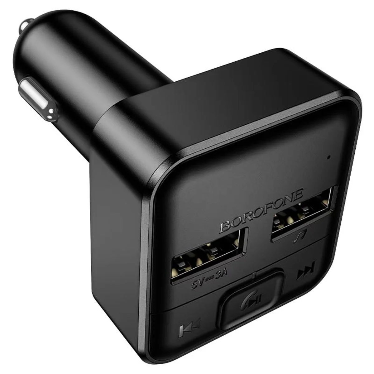 АЗУ FM модулятор Borofone BC63 Selecto QC3.0 (2USB-A) Black