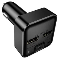 АЗУ FM модулятор Borofone BC63 Selecto QC3.0 (2USB-A) Black