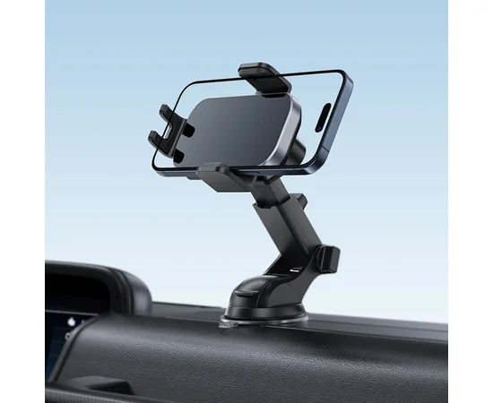 Автодержатель с БЗУ Acefast D53 with Electric Clamp for Dashboard Black