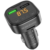 АЗУ FM модулятор Borofone BC43 Flash QC3.0 Black