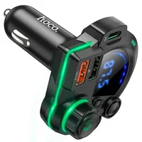 АЗУ FM модулятор Hoco DFM01 Legend 20W+QC3.0 (2USB-A/1C) Black
