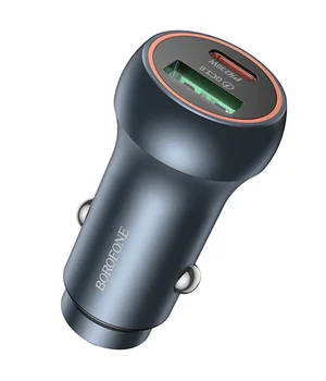 АЗУ Borofone BZ32B Fresh PD30W+QC3.0 total 48W (1USB-A/1C) Metal gray