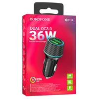 АЗУ Borofone BZ21A Brilliant QC3 total 36W (2USB-A) Black
