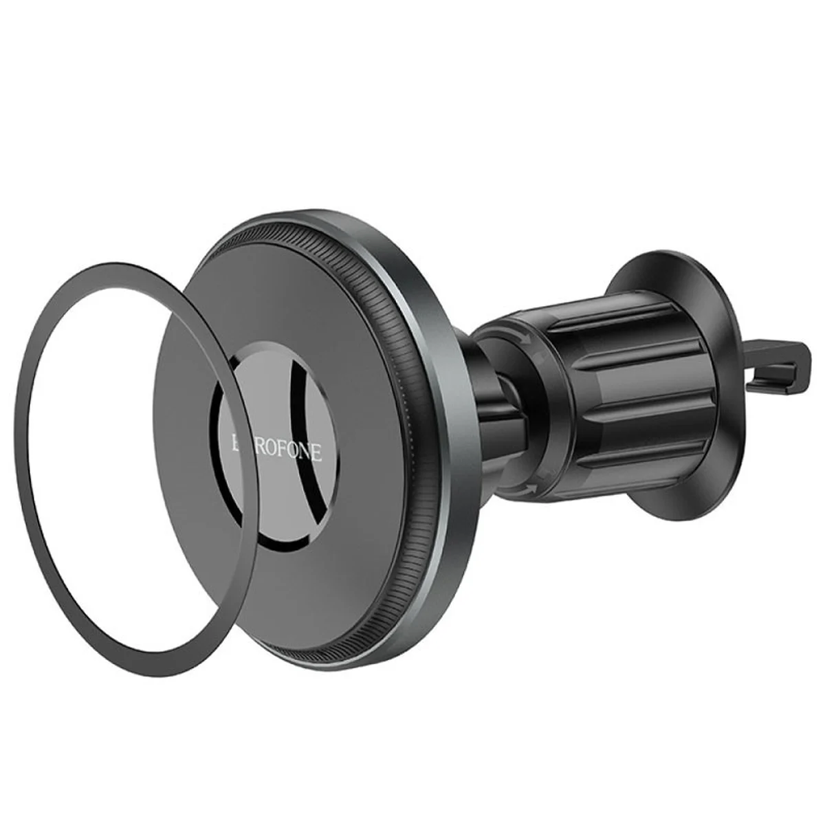 Автодержатель с БЗУ Borofone BH202 Seaside magnetic Metal gray