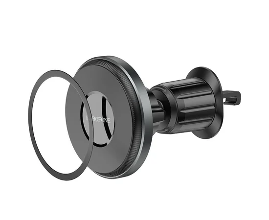 Автодержатель с БЗУ Borofone BH202 Seaside magnetic Metal gray