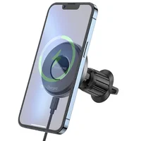 Автодержатель с БЗУ Borofone BH202 Seaside magnetic Metal gray