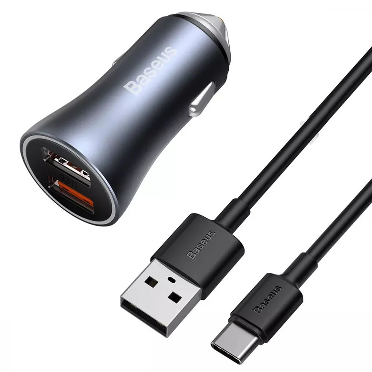 АЗУ Baseus Golden Contactor Pro 40W 2USB + Type-C 5A (1m) (TZCCJD-A0G) Сірий