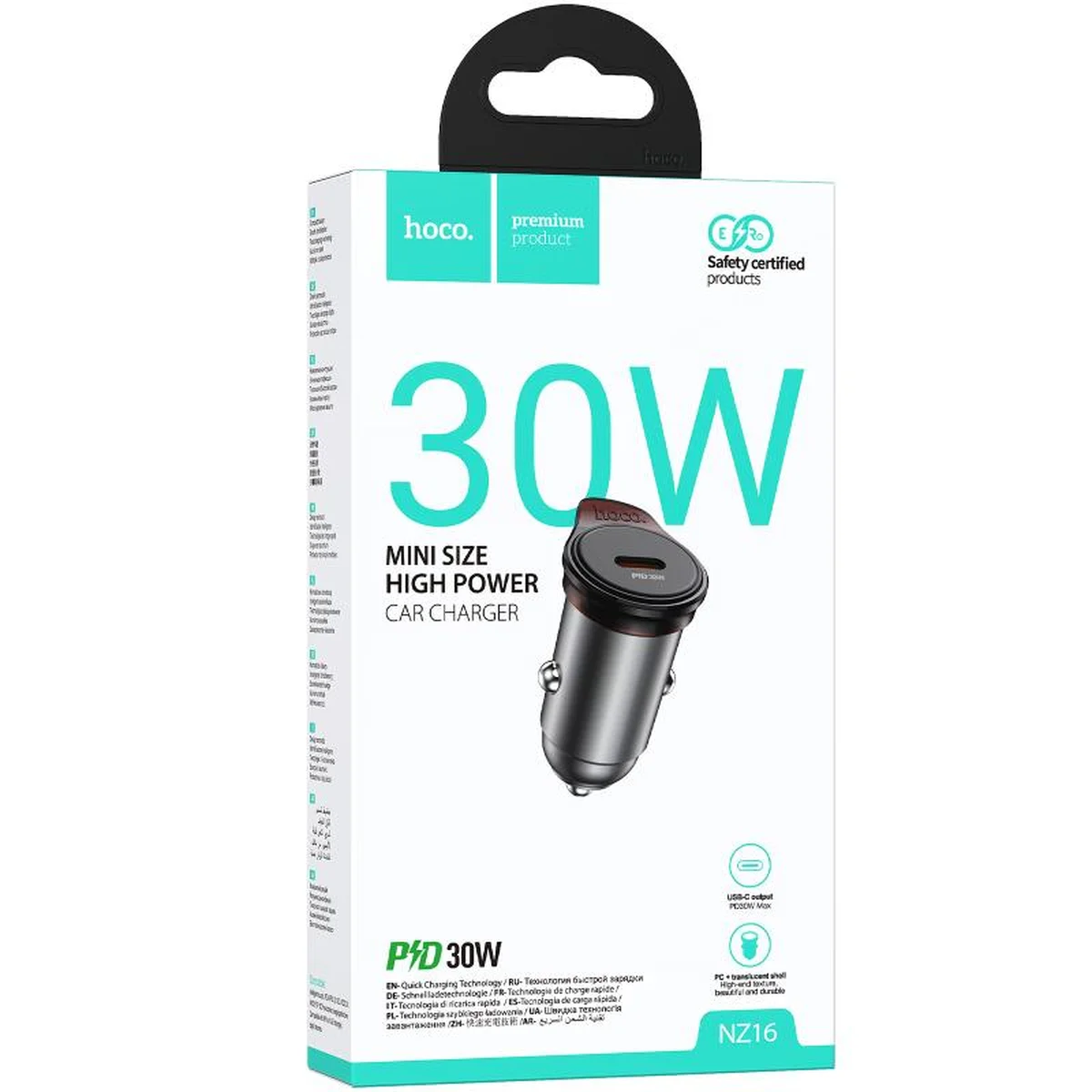 АЗУ Hoco NZ16 Rigorous PD30W (1USB-C) Metal grey