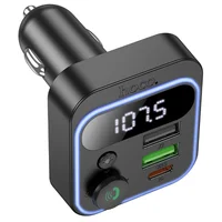АЗУ FM модулятор Hoco E85 Tiger PD20W+QC3.0 Black