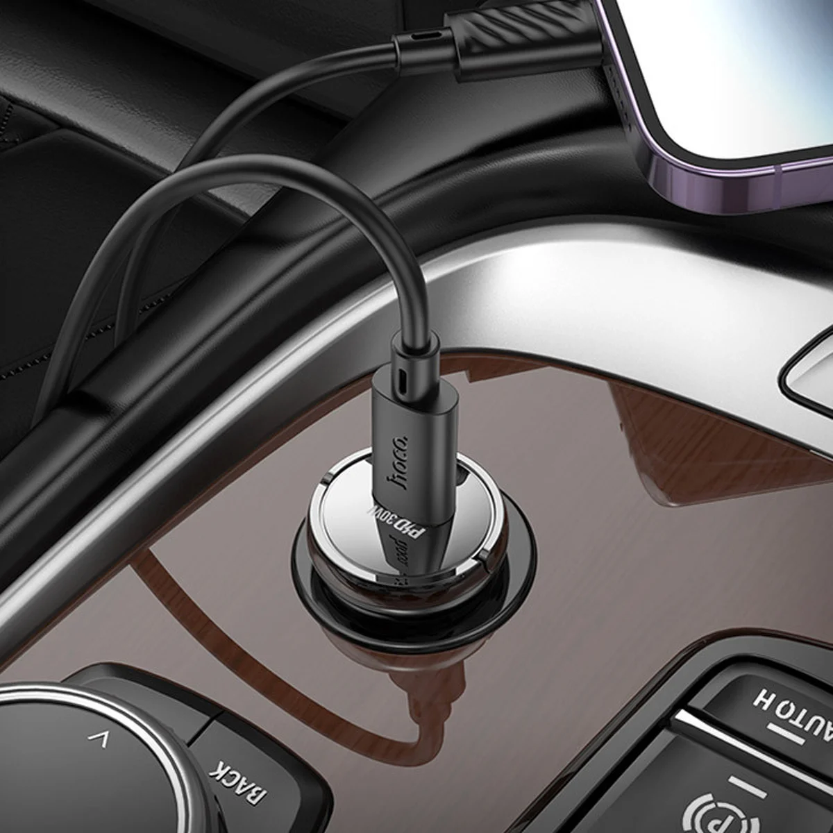 АЗУ Hoco Z53 Sight PD30W (1C) + Type-C to Type-C Transparent black