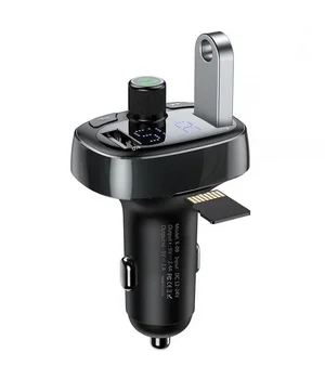 АЗУ FM модулятор Baseus S-09 Overseas Edition 3.4A (2USB-A) (CCMT000301) Black