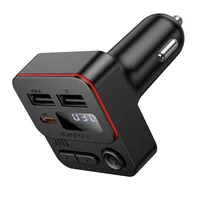 АЗУ FM модулятор Borofone BC60 Hero 35W (2USB-A/1C) Black