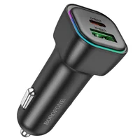 АЗУ Borofone BZ28A Trophie PD30W+QC3.0 (1USB-A/1C) Black