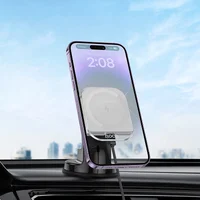 Автодержатель с БЗУ Hoco HW18 Crystal (center console) White