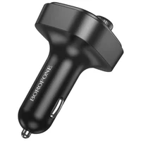 АЗУ FM модулятор Borofone BC59 Heroic (2USB-A/1C) Black