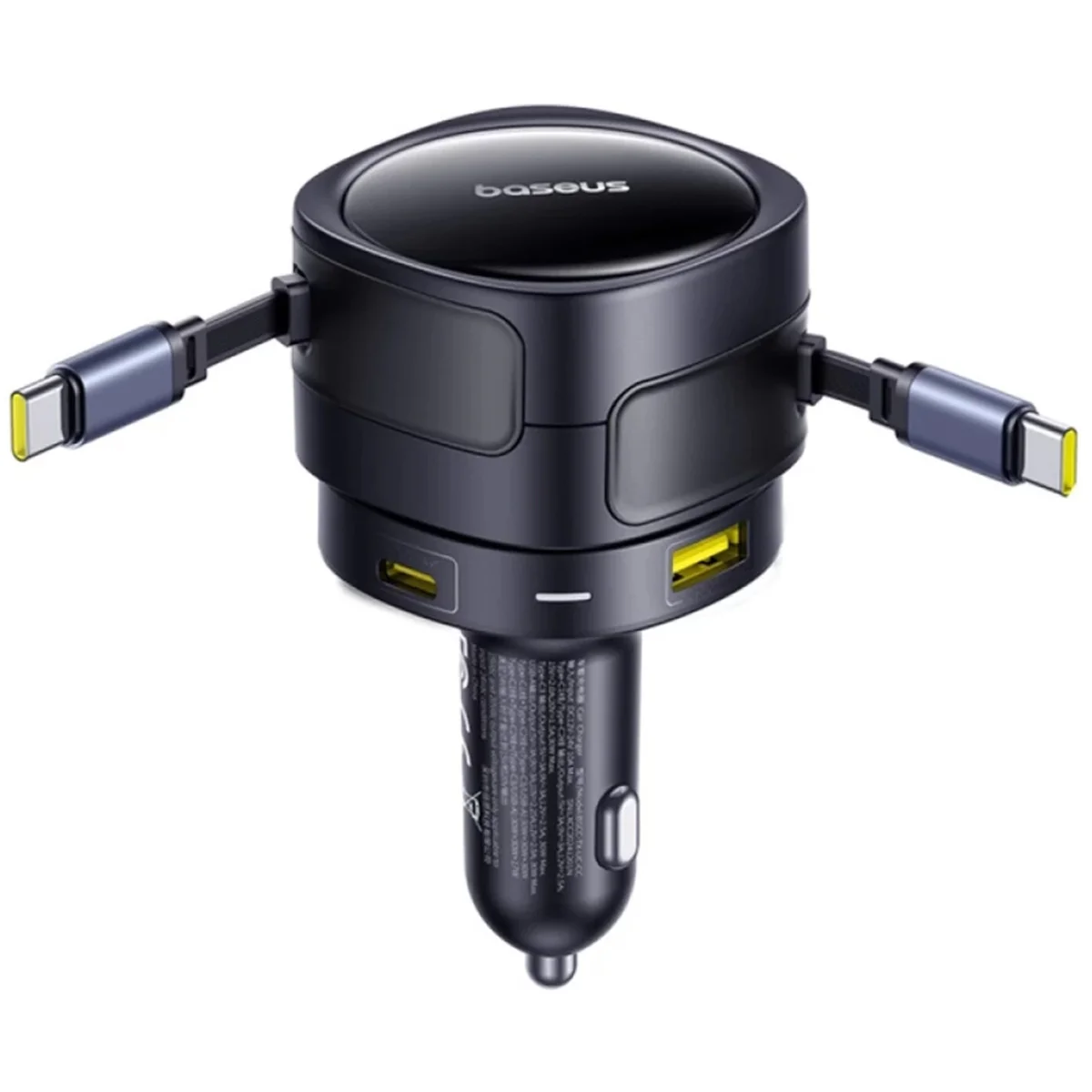 АЗУ Baseus Enjoyment Max PD90W with retractable cables (1USB-A/3C) (C00035507121) Cosmic Black
