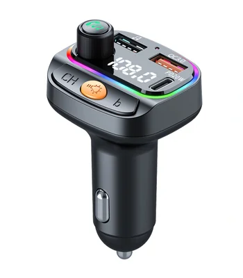 АЗУ FM модулятор WIWU QC031 MP3 Car PD20W+QC3.0 (2USB-A/1C) Black