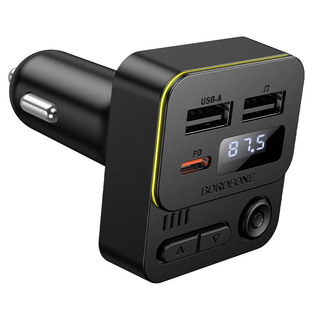 АЗУ FM модулятор Borofone BC60 Hero 35W (2USB-A/1C) Black
