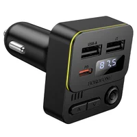 АЗУ FM модулятор Borofone BC60 Hero 35W (2USB-A/1C) Black