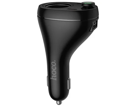 АЗУ FM модулятор Hoco E88 Star cigarette lighter 35W (2USB-C) Black