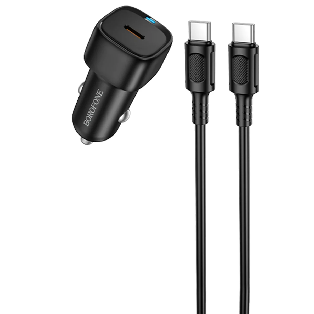 АЗУ Borofone BZ34A Cloud PD20W (1USB-C) + кабель Type-C to Type-C Black