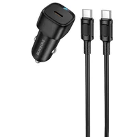 АЗУ Borofone BZ34A Cloud PD20W (1USB-C) + кабель Type-C to Type-C Black