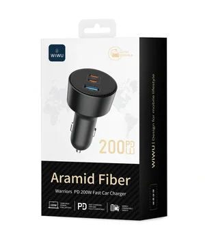АЗУ WIWU CC026 Warriors PD200W+QC3.0 (1USB-A/2C) Black