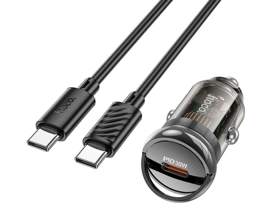 АЗУ Hoco Z53 Sight PD30W (1C) + Type-C to Type-C Transparent black