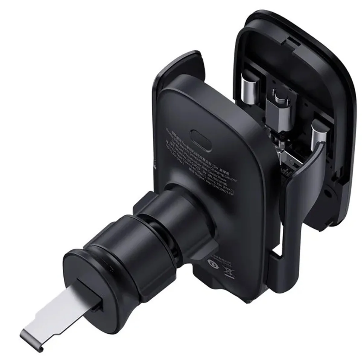 Автотримач із БЗУ Baseus Milky Way Pro Wireless Charging Electric Car Mount 15W (C40357000111-0) Cluster Black