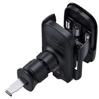 Автотримач із БЗУ Baseus Milky Way Pro Wireless Charging Electric Car Mount 15W (C40357000111-0) Cluster Black