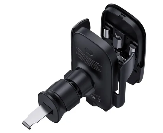 Автодержатель с БЗУ Baseus Milky Way Pro Wireless Charging Electric Car Mount 15W (C40357000111-0) Cluster Black