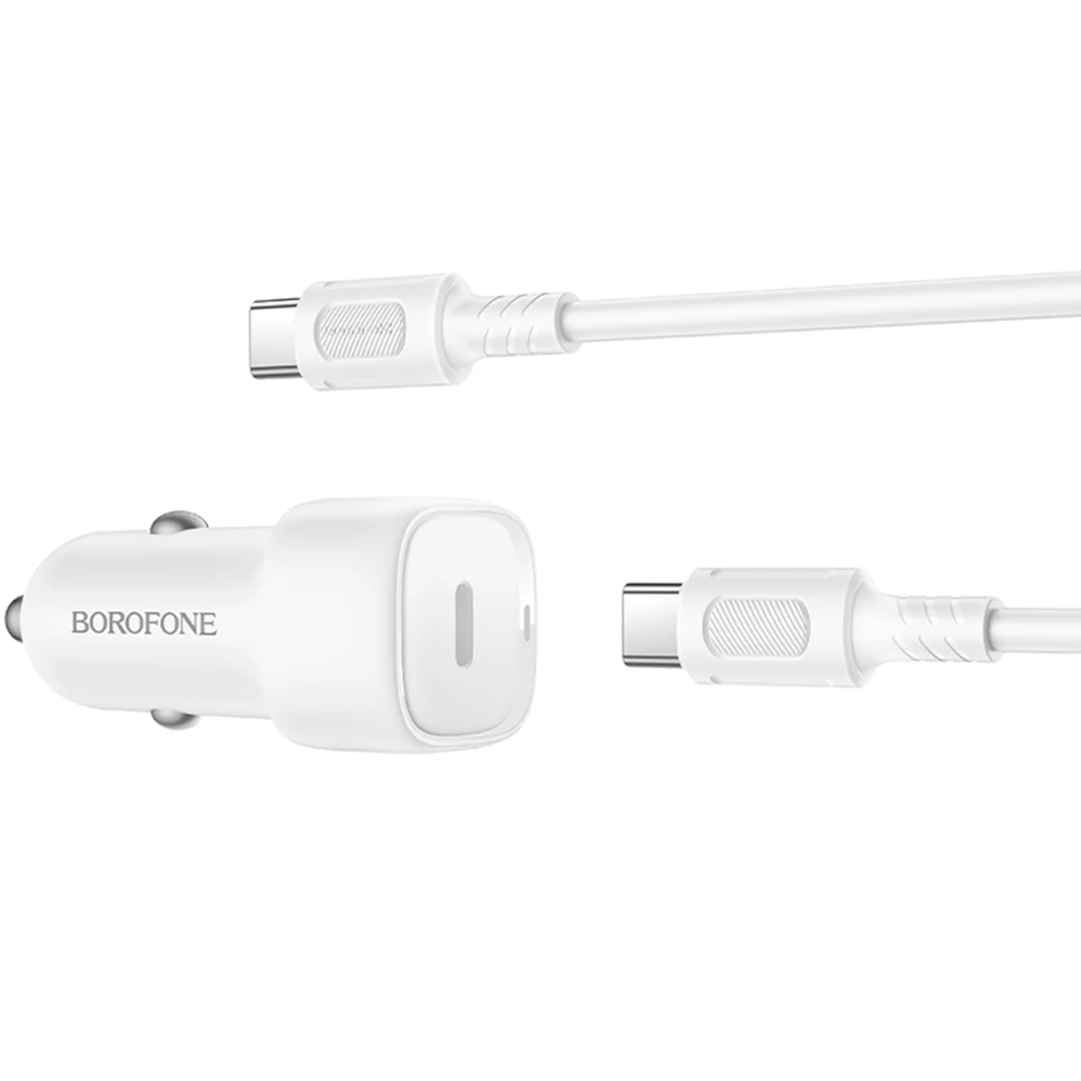 АЗУ Borofone BZ34A Cloud PD20W (1USB-C) + кабель Type-C to Type-C White
