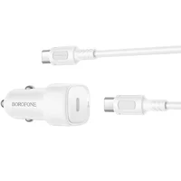 АЗУ Borofone BZ34A Cloud PD20W (1USB-C) + кабель Type-C to Type-C White