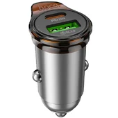 АЗУ Hoco NZ16A Rigorous 43W (1USB-A/1C) Metal grey