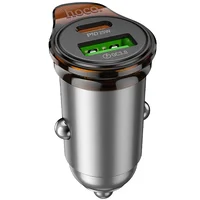АЗУ Hoco NZ16A Rigorous 43W (1USB-A/1C) Metal grey