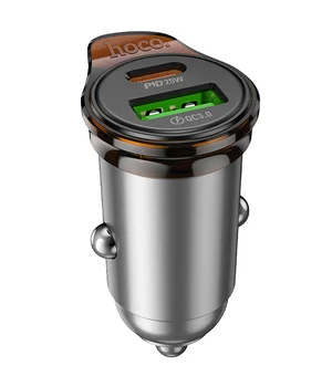 АЗУ Hoco NZ16A Rigorous 43W (1USB-A/1C) Metal grey