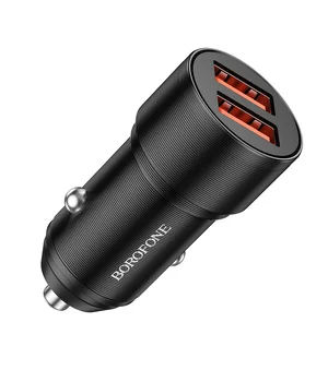 АЗУ Borofone BZ19 Wishdom (2USB-A) Black